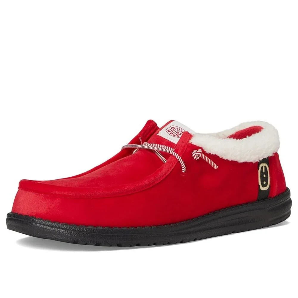 Hey Dude Wally Santa Claus 45313-610 Men's US 11 M Red Slip On Shoes ZOGG3681